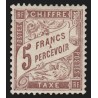 Timbres-Taxe n°27, Duval 5fr marron, neuf ** sans charnière - TB