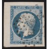 n°14A coin de feuille, 20c bleu, oblitéré PC 1818 Lyon - SUPERBE D'ASPECT