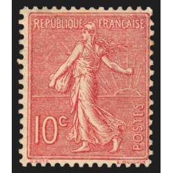 n°129a, Type II, variété "R sans ombre", Semeuse lignée 10c rose, neuf ** - TB