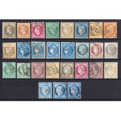 France 1849/1875 Belle collection Napoléon et Cérès COTE 2.200 € - TB D'ASPECT