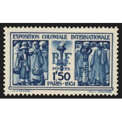 n°274, 1fr50 bleu, petite variété d'essuyage, neuf ** sans charnière - TB