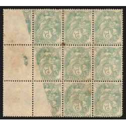 n°111, variété "impression recto-verso" dont 5 partielles, neuf (*) sans gomme