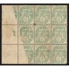 n°111, variété "impression recto-verso" dont 5 partielles, neuf (*) sans gomme