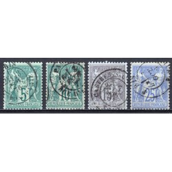 France 1876/1890 - Très belle collection de type Sage COTE 570€ - TB 1er choix