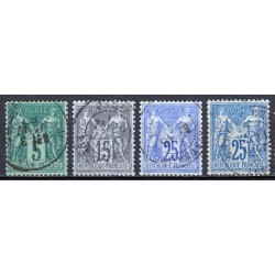 France 1876/1890 - Très belle collection de type Sage COTE 570€ - TB 1er choix