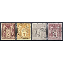 France 1876/1890 - Très belle collection de type Sage COTE 570€ - TB 1er choix