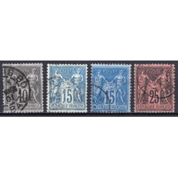 France 1876/1890 - Très belle collection de type Sage COTE 570€ - TB 1er choix