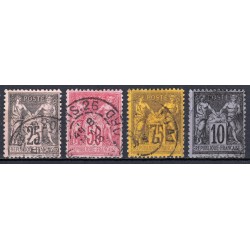 France 1876/1890 - Très belle collection de type Sage COTE 570€ - TB 1er choix