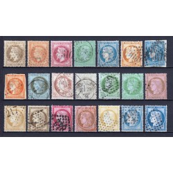 France 1849/1875 - Collection 42 timbres Cérès, Napoléon - COTE 1.475 €