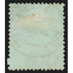 n°19, Napoléon 1c vert-olive, oblitéré càd LYON LES TERREAUX, variété piquage