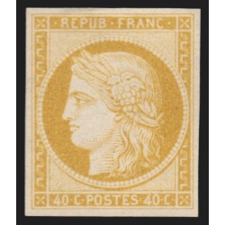 n°5, Cérès 1849, essai de couleur, 40c bistre-jaune, neuf (*) sans gomme - TB