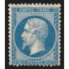 n°22, Napoléon 20c bleu, neuf * avec charnière forte - TB D'ASPECT