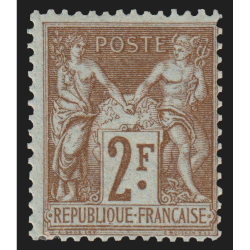 n°105, Sage 2fr bistre, neuf * avec charnière - TB