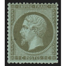 n°19, Napoléon, 1c vert-olive, neuf * , quasi ** - TB D'ASPECT