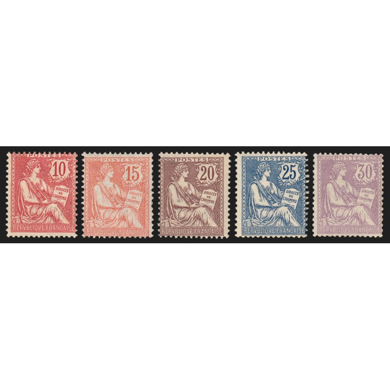 n°124/128, Mouchon 1902, série complète, neufs ** sans charnière - TB