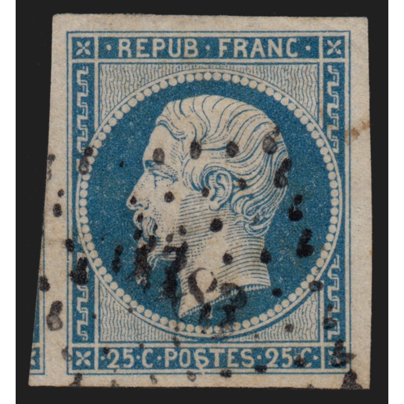 n°10, Présidence 1852, 25c bleu, oblitéré PC 3383 TOULOUSE - SUPERBE