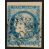 n°44A, Bordeaux, 20c bleu, Type I Report 1, oblitéré GC 5062 SETIF Algérie