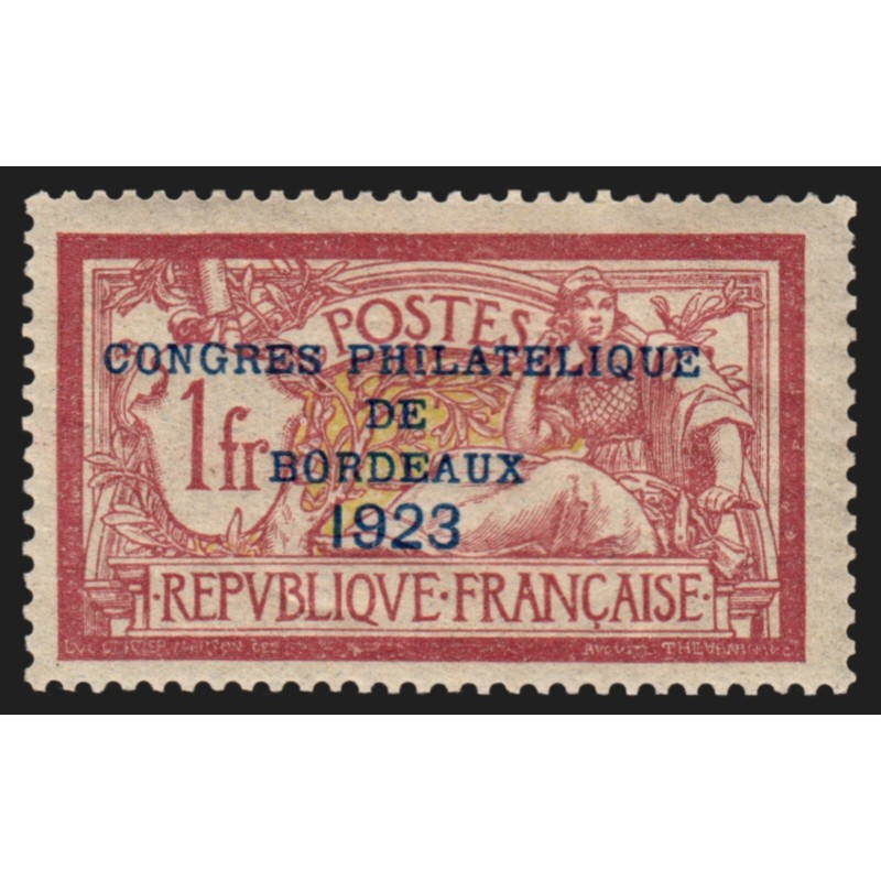 n°182, Congrès de Bordeaux 1923, neuf ** sans charnière, signé BERCK - TB