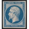 n°15c, Napoléon 25c bleu, réimpression de 1862, neuf *  Certificat - TB