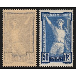 n°186, variété "impression recto-verso du cadre", Jeux Olympiques 1924, neuf **