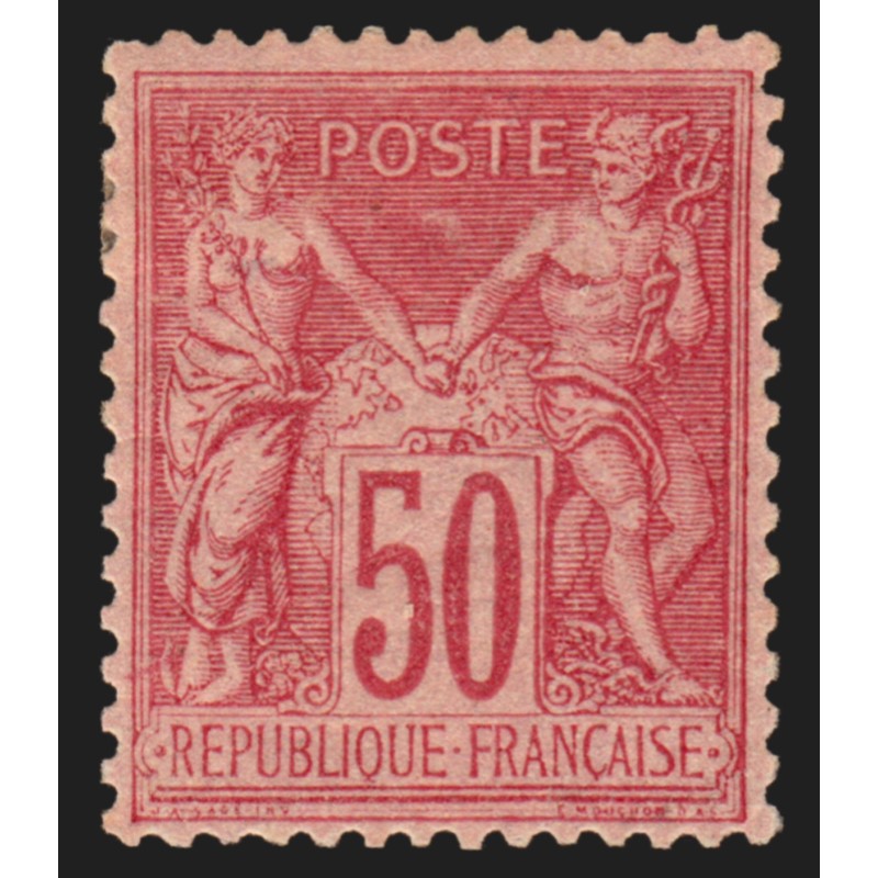 n°98, Sage 50c rose, Type II, neuf * avec ch. signé JF.BRUN - TB D'ASPECT