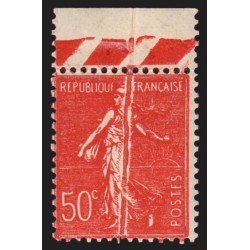 n°199, variété "pli accordéon", Semeuse 50c rouge, neuf ** sans charnière - TB