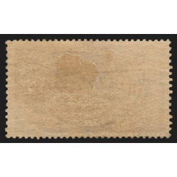 n°120c, variété "sans teinte de fond", Merson 50c brun et gris, oblitéré - B/TB