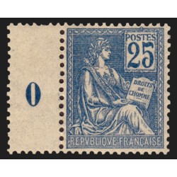 n°118, millésime 0, Mouchon 25c bleu, Type II, neuf ** sans charnière - TTB