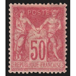 n°104, Sage 50c rose (N sous B), neuf * avec charnière - TB D'ASPECT