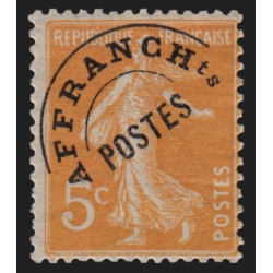 Préoblitérés n°50, Semeuse 5c orange, 1922, neuf ** sans charnière - TB