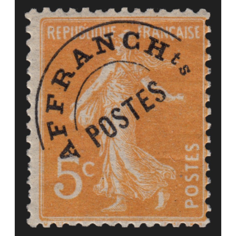 Préoblitérés n°50, Semeuse 5c orange, 1922, neuf ** sans charnière - TB