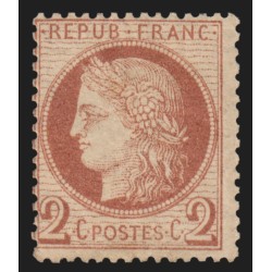 n°51, Cérès 2c rouge-brun, neuf * avec charnière - TB D'ASPECT