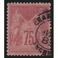 n°81, Sage 75c rose, Type II, oblitéré - SUPERBE