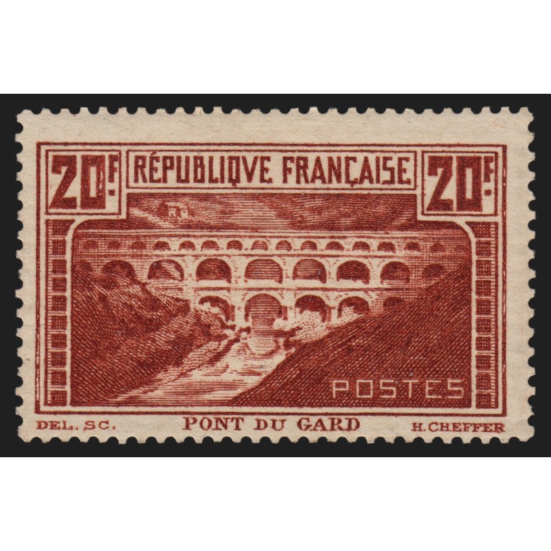 n°262c, Pont du Gard, 20fr chaudron, Type IIA, neuf ** sans charnière - TB