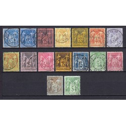 France 1876/1890 - Collection de 37 timbres au type Sage - COTE 800 € - B/TB