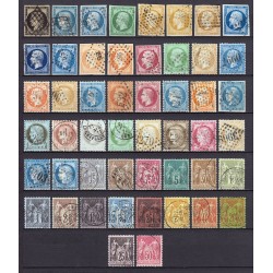 France 1849/1890 - Superbe collection 50 timbres Napoléon Cérès - TB 1er choix